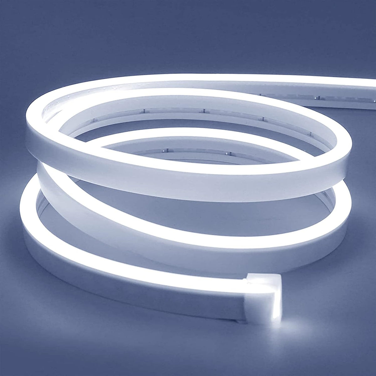 Lamomo LED Strip Lights, White Neon Rope, 0.39In/Cut DIY, 16.4Ft, 12V