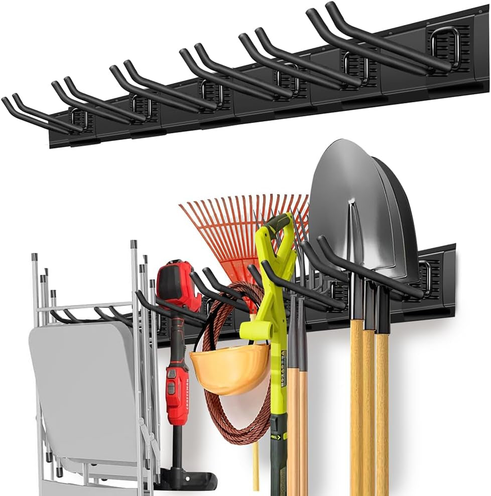 PIYILO Garage Wall Organizer, 48 Inches Adjustable Garden Tool Organizer