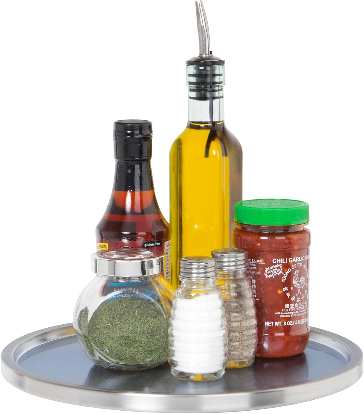 Dial Industries Lazy Susan Stainless Turntable Organizer, Polished Finish