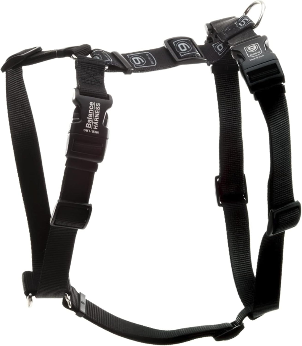 Blue-9 Balance Harness® for Dogs, No-Pull, Buckle-Neck, Training, Black M/L