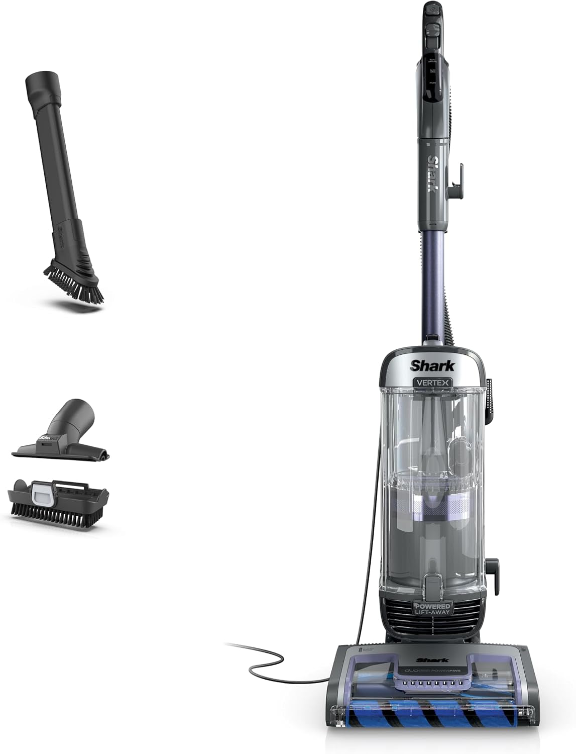 Shark Vertex Duoclean Powerfins Upright Vacuum with Powered Lift-Away & Self-Cleaning Brushroll, 1 QT Dust Cup, Dark Lilac, AZ2001AMZ