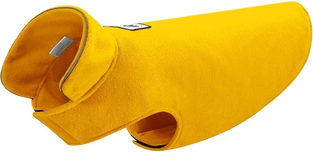 Creation Core Windproof Plush with Sport Vest Dog Clothes Night Reflective Jacket Pet Keep Warm Jacket No Pull No Choke Design Eco-Friendly for Small and Large Big Dog(Yellow XXL)