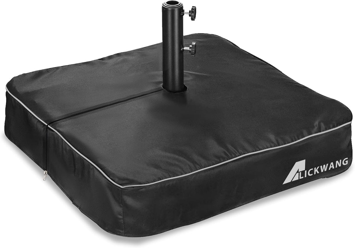 Patio Umbrella Base Cover,Heavy Duty 600D Waterproof Anti-Uv Outdoor Square Umbrella Stand Base Covers,Cover Only.Black 30" L X 30" W X 6" H