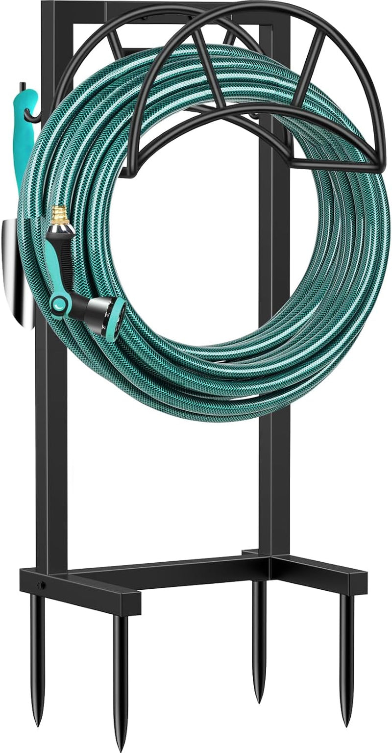 Tomcare Garden Hose Holder, 4 Spikes Heavy Duty Hose Stand for 160FT Hose