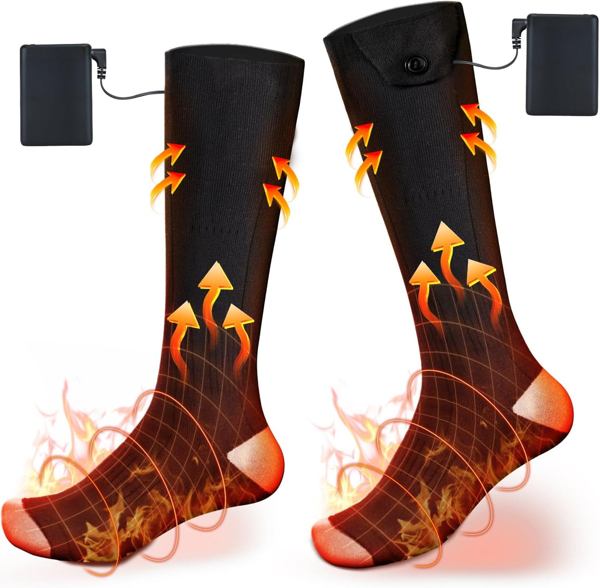 Electric Heated Socks for Men Women Foot Warmer with Rechargeable Battery
