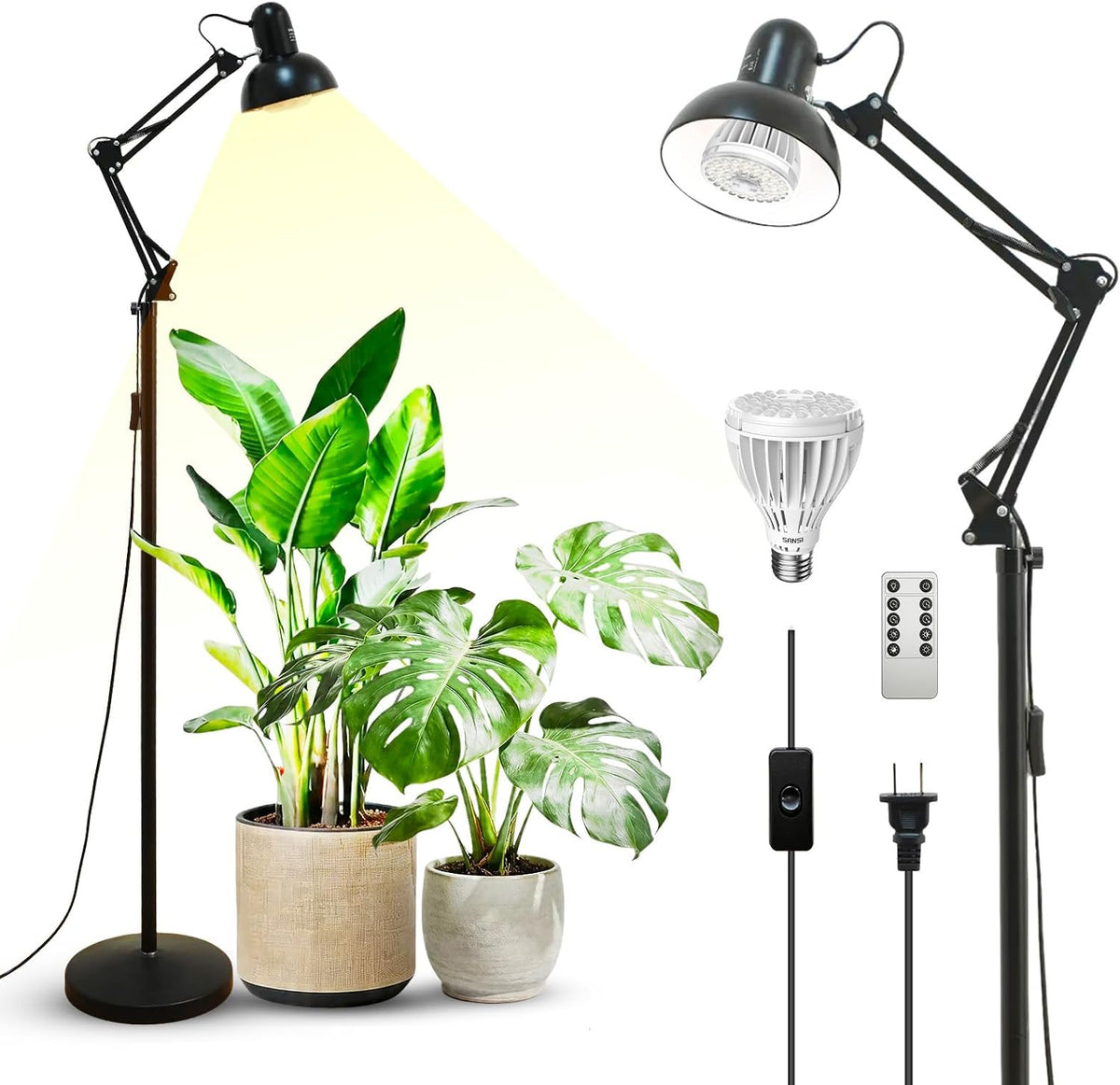 SANSI Grow Lights for Indoor Plants, 32W Plant Lights for Indoor Growing