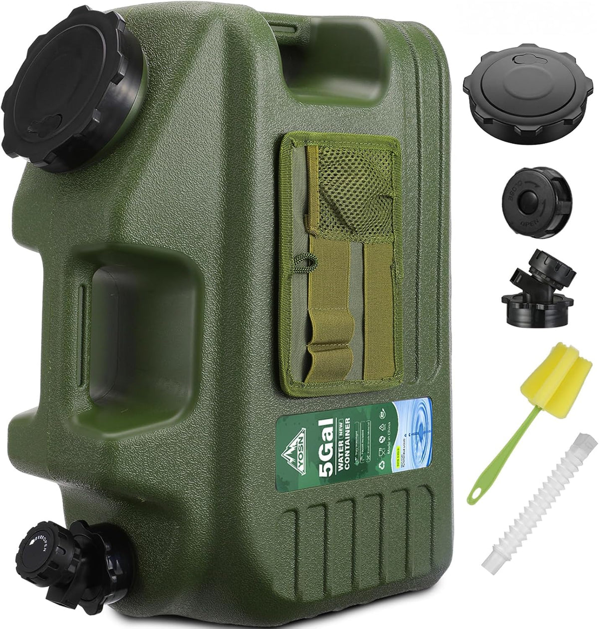 5 Gallon Water Jug, Camping Water Container, BPA Free Portable Water Dispenser with Spigot, Leak-Proof Large Camping Water Jug for Emergency Storage,Outdoor,Hiking