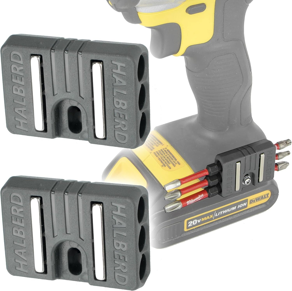 Halberd Premium Magnetic Bit Holder, Fits Most Brands, 2 Pack