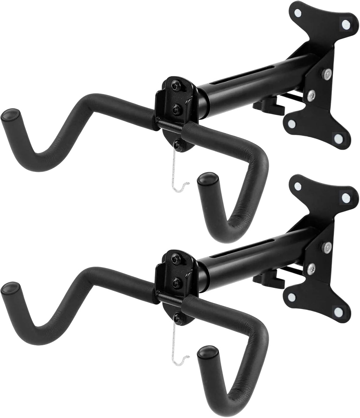 Cyfie Bike Wall Mount Garage Rack Hanger, Adjustable Horizontal Bicycle Garage Storage Hooks Indoor Bike Hook Holder for Haning Mountain Road Hybrid Bike in Apartment (2 Pack)