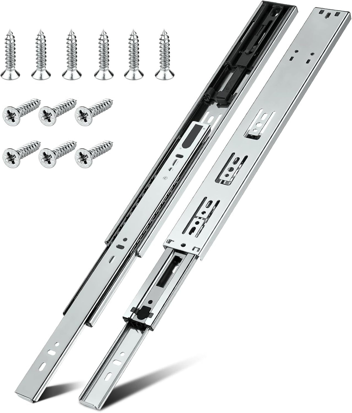 HBL'1 Pair Soft Close Drawer Slides 22 Inch,Full Extension,200Lbs Load