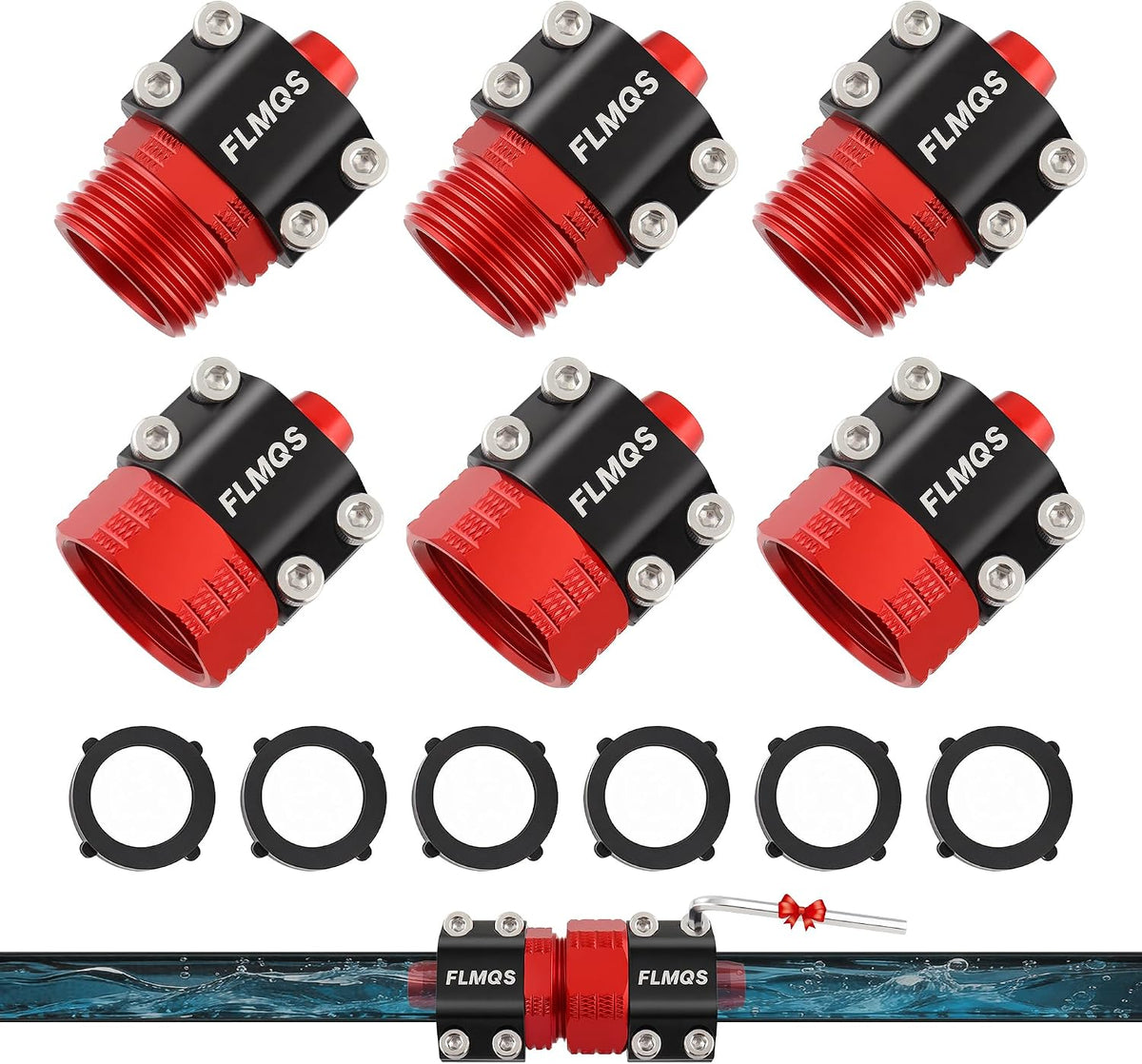 1/2" Garden Hose Repair Kit with Upgraded Hose Clamp