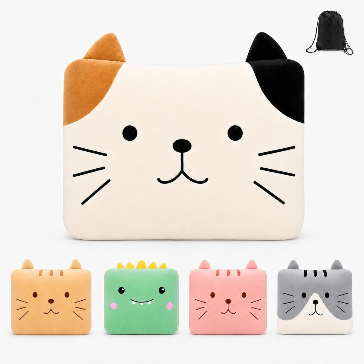 Cat Throw Pillow Memory Foam Hug Pillow Plush Pillow (Calico Cat)