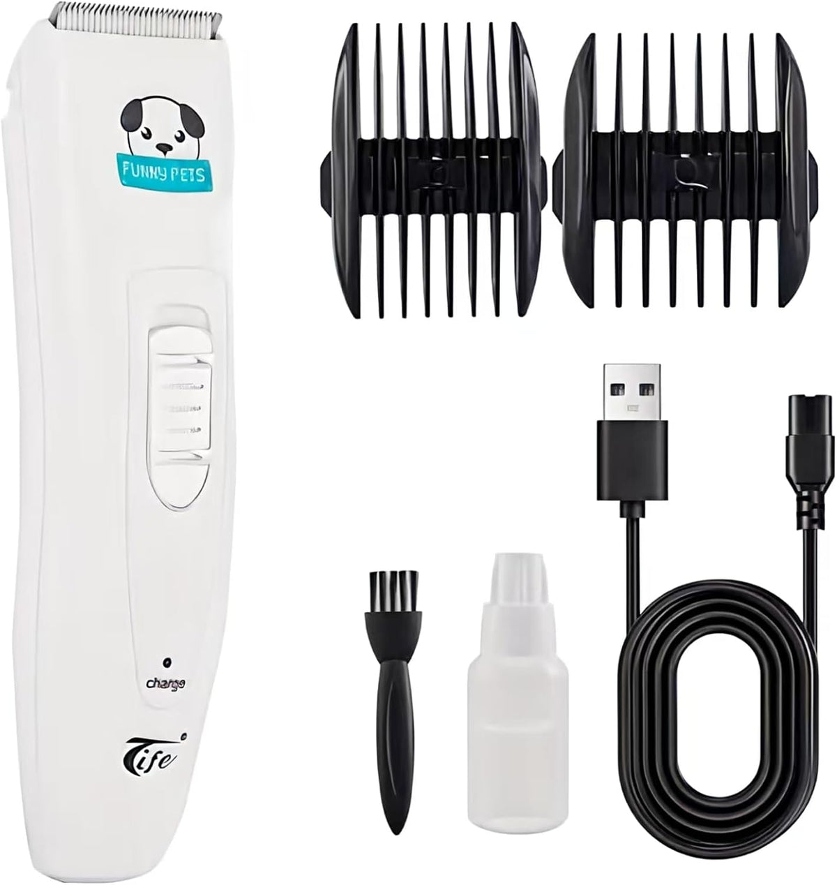 Tife Low Noise Cordless Dog Clippers Pet Grooming Kit for Dogs Cats Pets