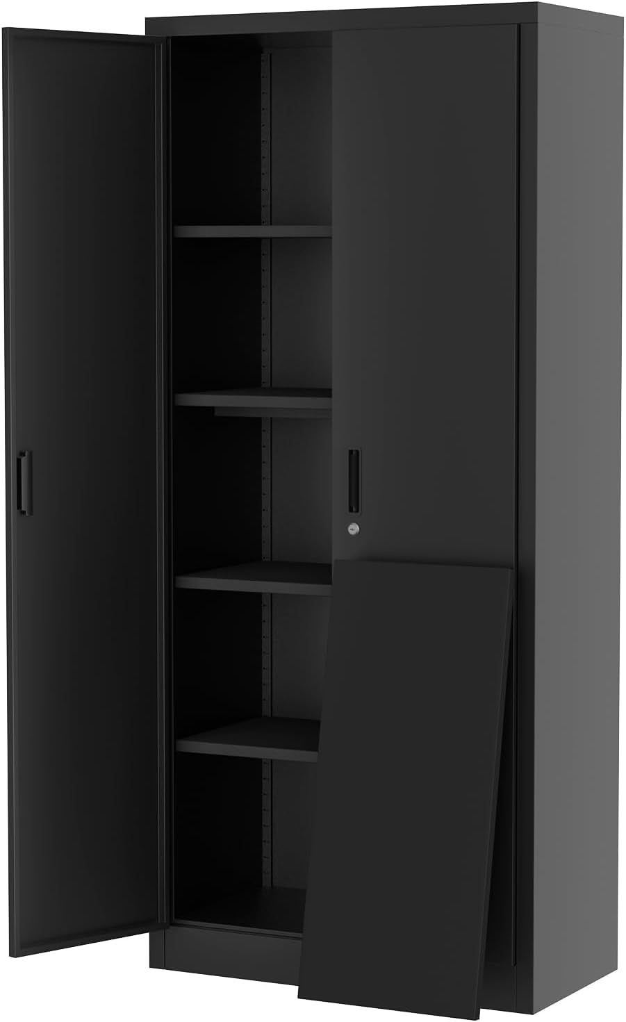 Garveehome Metal Storage Cabinet with Lock Garage Storage Cabinet Adjustable Shelves