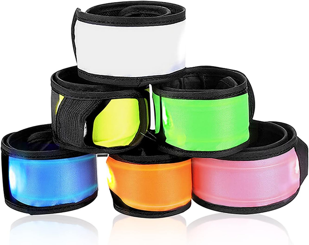 Esonstyle 6 PCS LED Light up Band Slap Bracelets