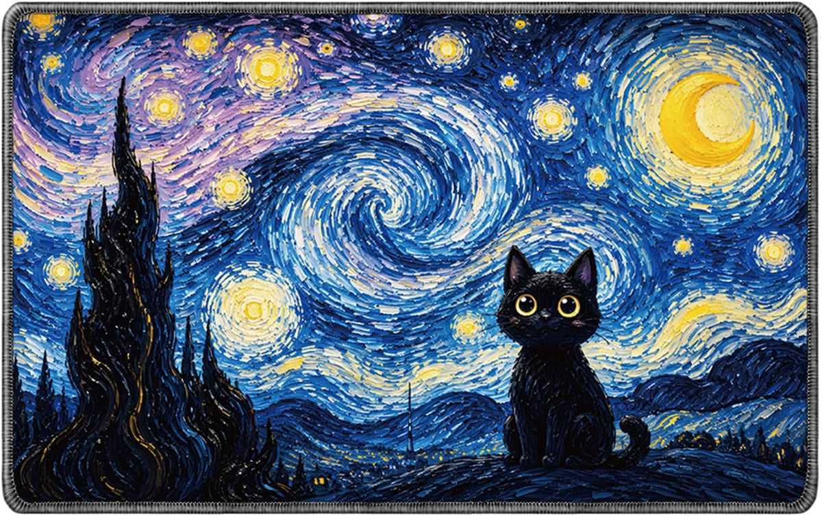 Bath Mat Cat Star Bathroom Rug Non Slip Washable Bathmat 18"X30"