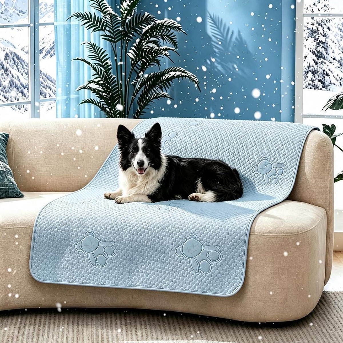 YOFANG 80"X 37" Dog Cooling Blanket,Washable Pet Cool Cover Mat