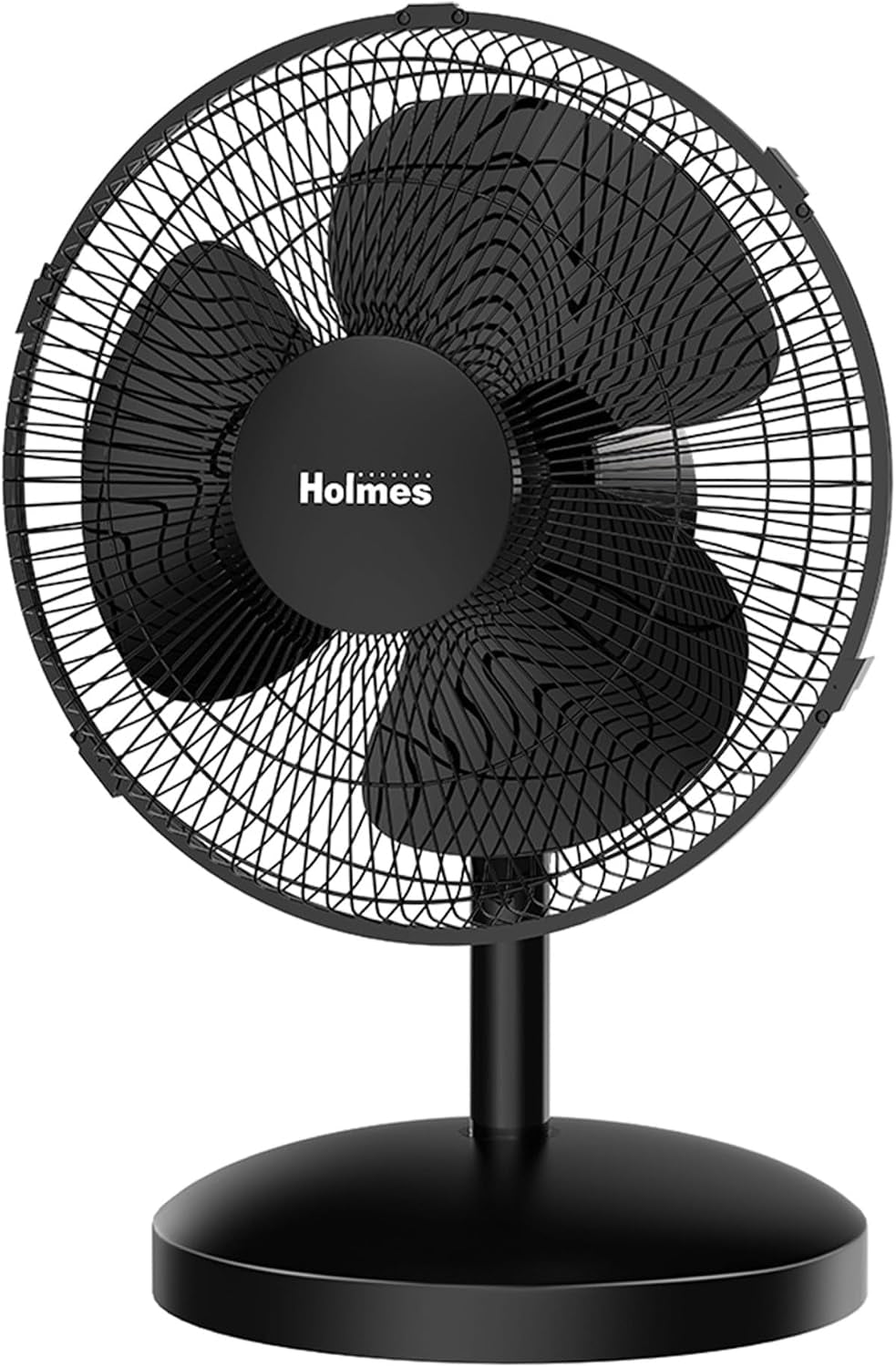 Holmes 12" Oscillating Table Fan 3-Speed Adjustable 15° Tilt Quiet