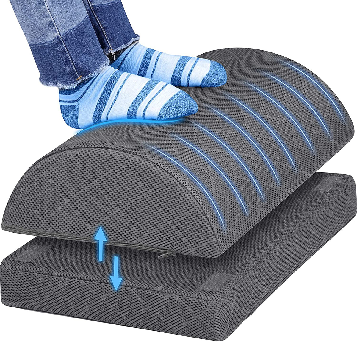 Foot Rest for under Desk at Work, Grey