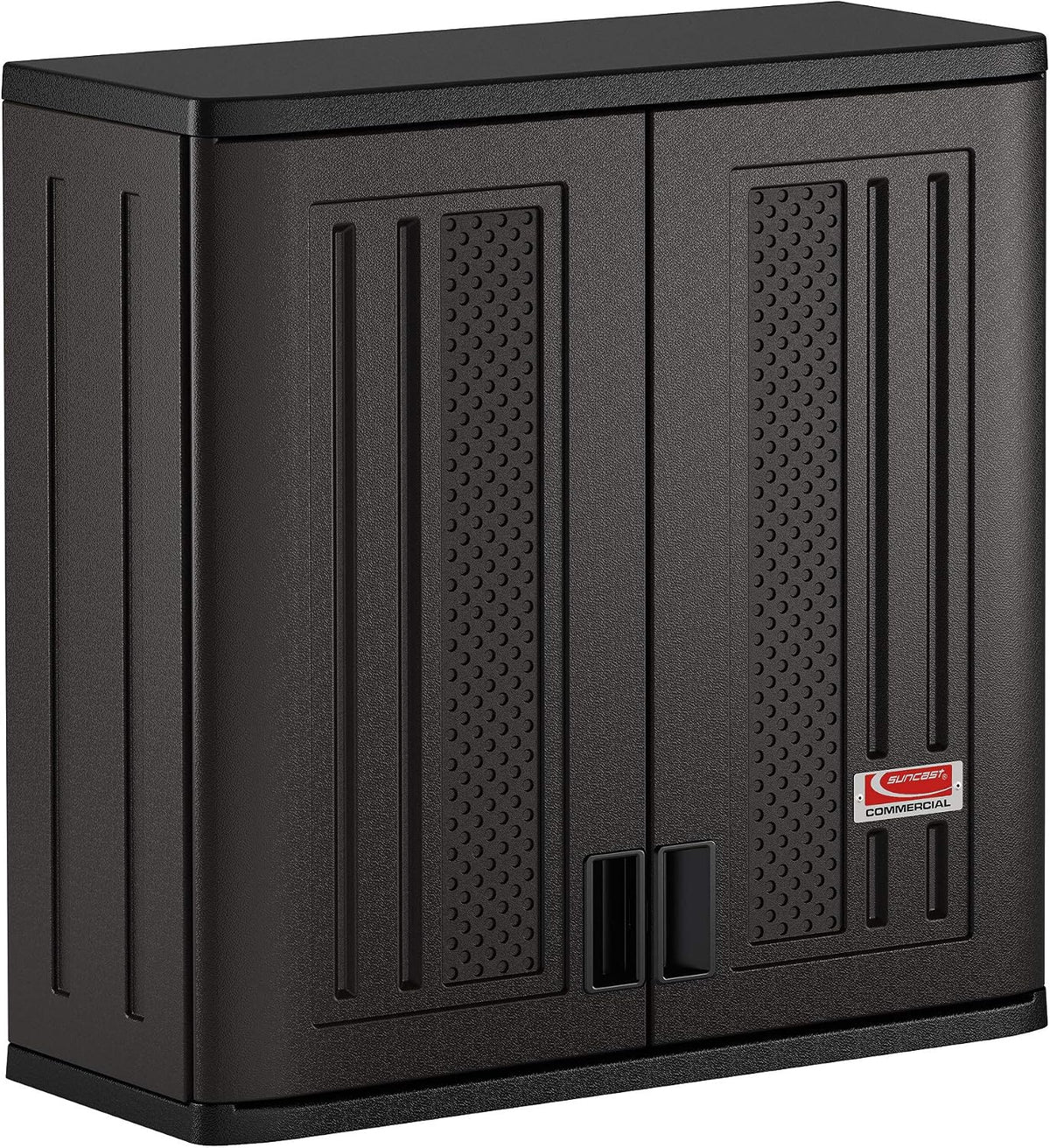 Suncast 4 Cu Ft. Commercial Heavy-Duty Resin Wall Cabinet, Lockable, Black