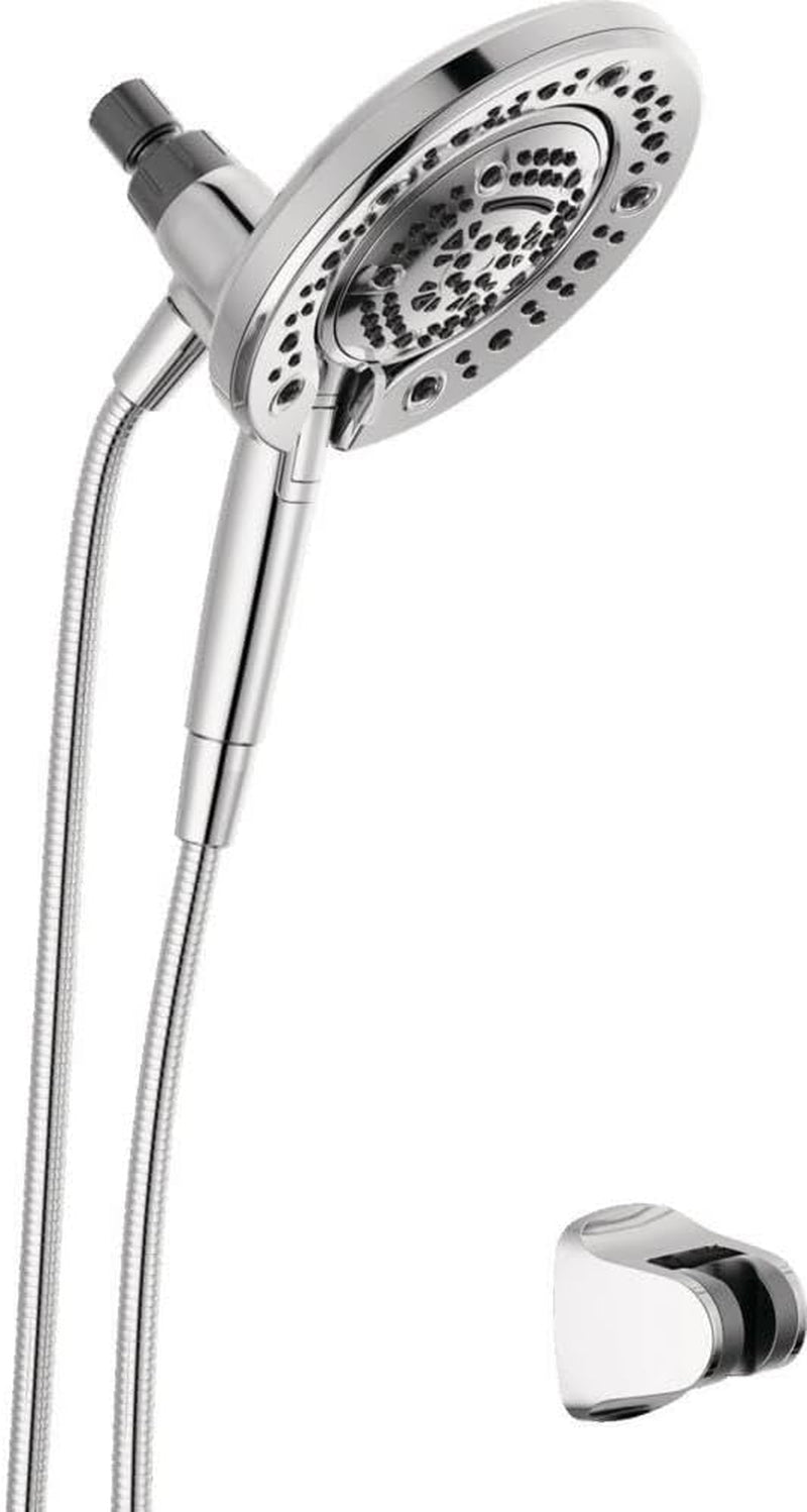 Delta Faucet 7-Setting In2Ition Dual Shower Head with Handheld Spray, Chrome Shower Head with Hose, Showerheads & Handheld Showers, Handheld Shower Heads, Detachable Shower Head, Chrome 75687D