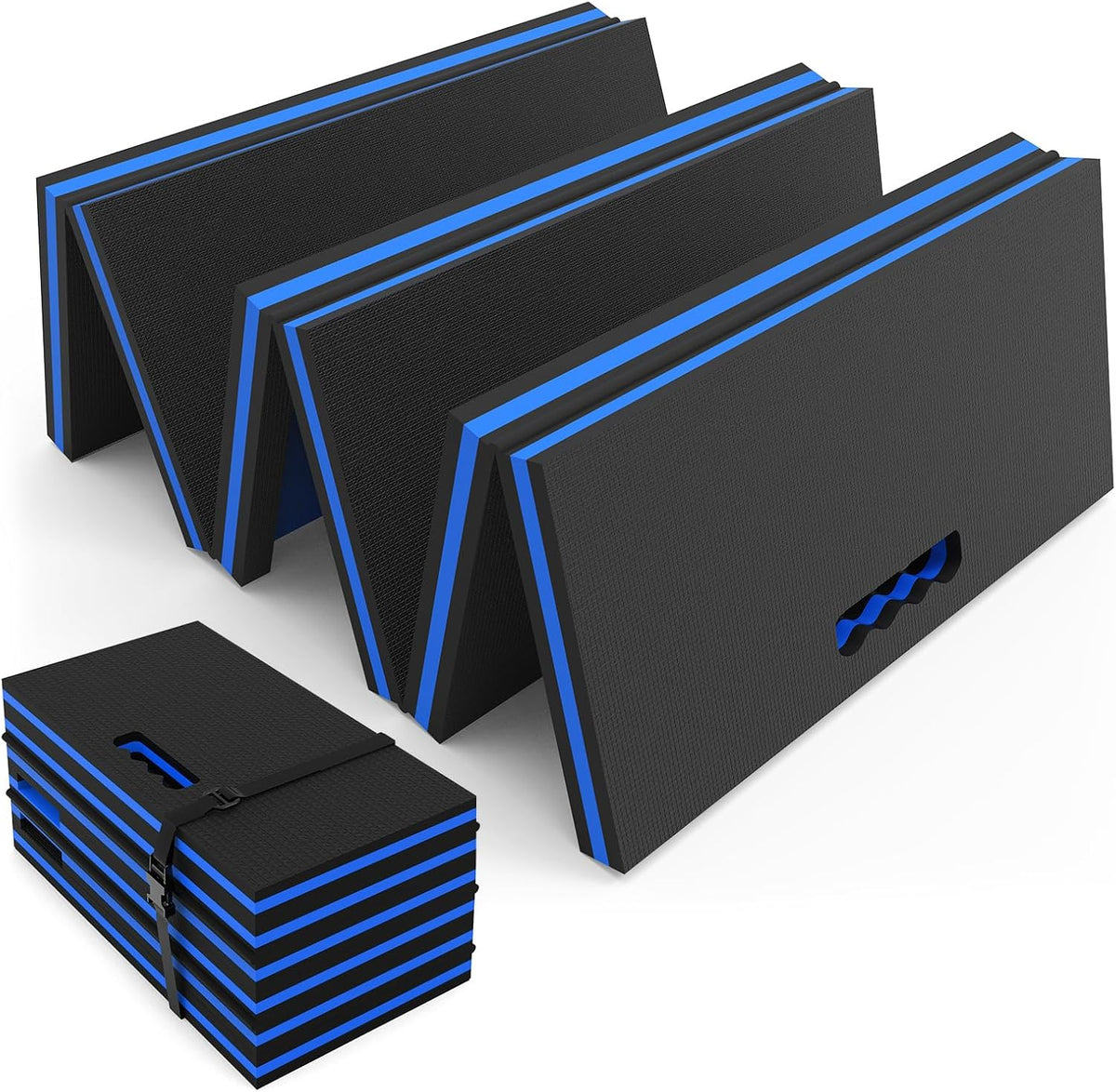Thick Mechanic Mat Foldable EVA Kneeling Pad with Magnetic Tool Slot