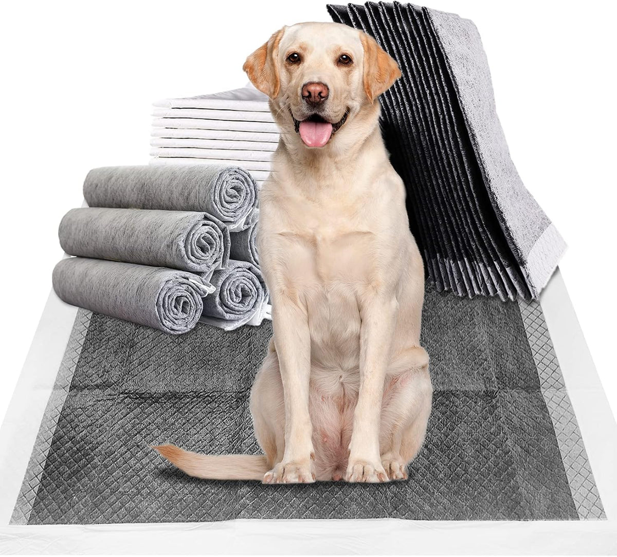Fhiny Pee Pads for Dogs, 24" X 36" 20 PCS Extra Large Disposable Puppy Pads Leak-Proof Super Absorbent Charcoal Potty Training Pad with Quick-Dry Surface for Dogs Puppies Cats Kittens or Small Pets