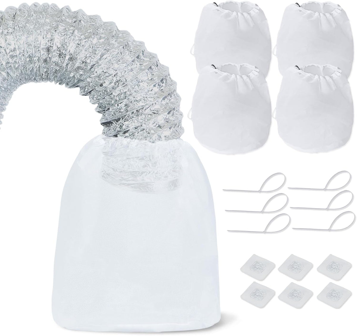 Dryer Vent Lint Catcher, Dryer Lint Trap Catcher and Filter Bags, Set of 4
