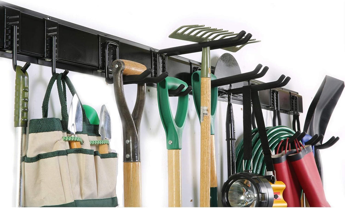 Ultrawall Tool Storage Rack, Garden Tool Organizer Wall Mount with 9 Hooks