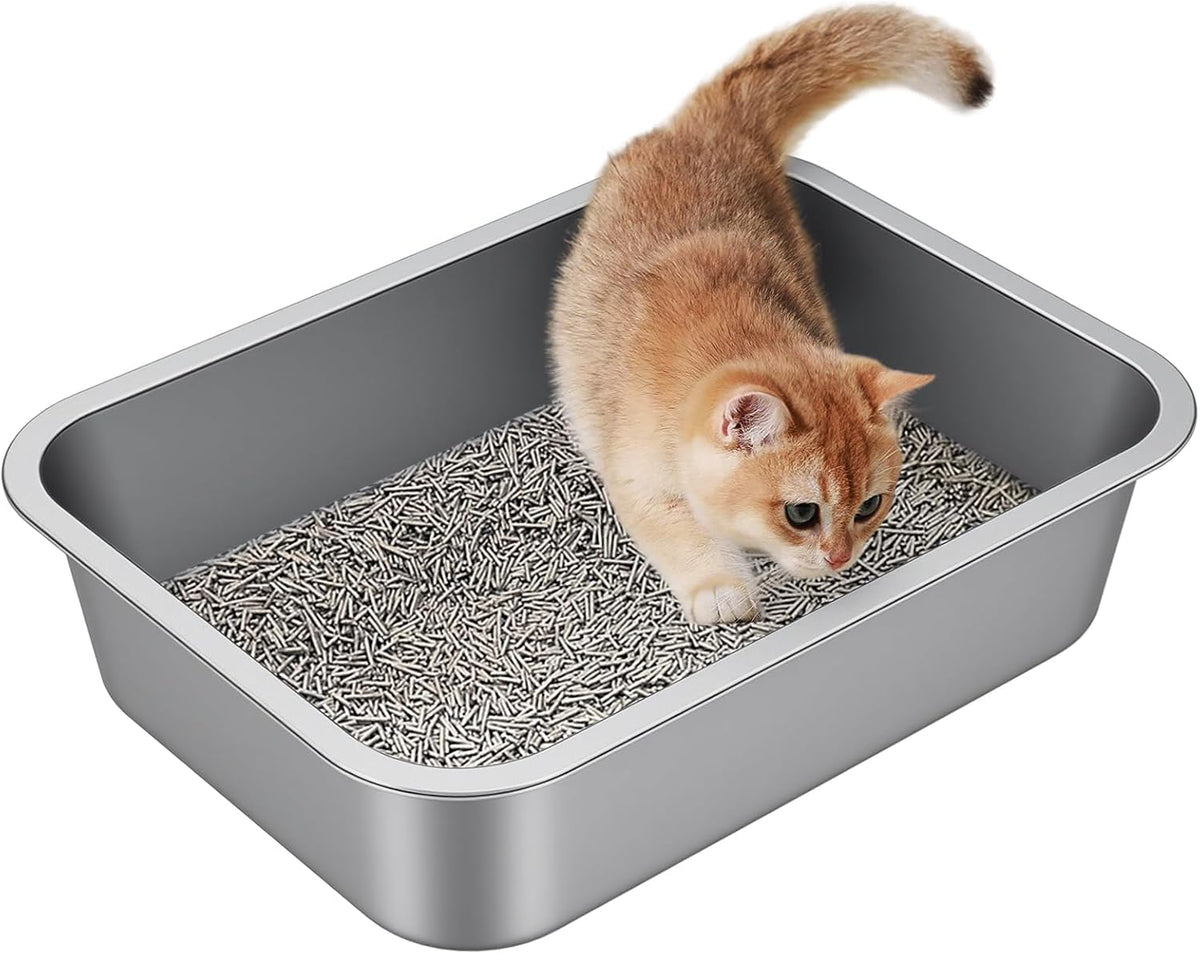 Small Stainless Steel Cat Litter Box