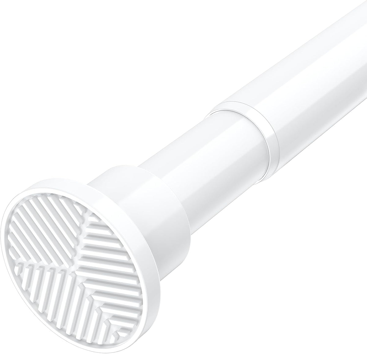 White Tension Rods 28 to 84 Inch,1"Heavy Duty Spring Tension Curtain Rod,No Slip No Drill Adjustable Shower Tension Curtain Rod for Bathroom, Window, Closet & Wardrobe(Sectional Assembled Rod)