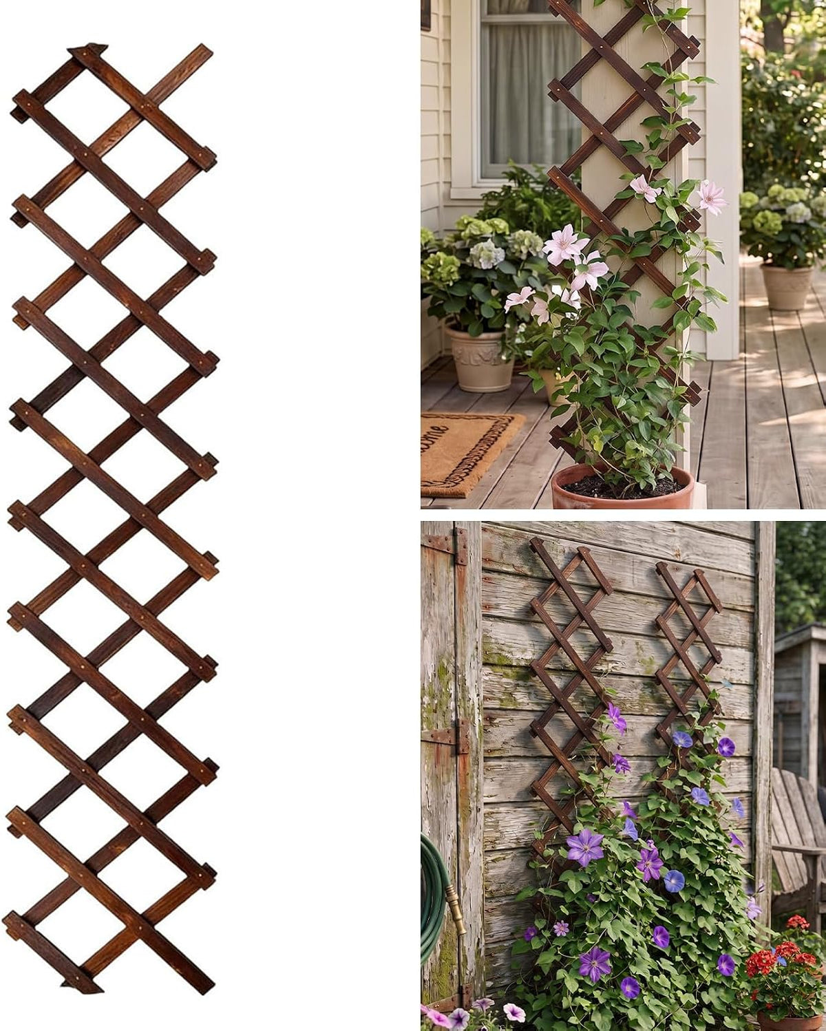 Expandable Garden Trellis, 13"X68" Trellis for Climbing Plants Outdoor 1Pcs