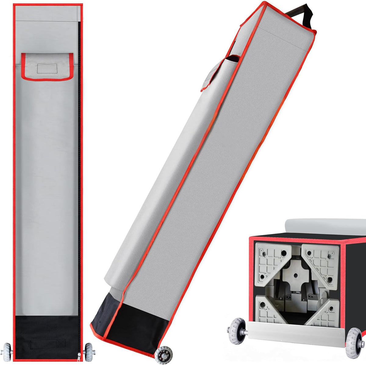 Eurmax USA Heavy Duty Wheeled Roller Bag Pop up Canopy Tent Universal Rolling Storage Bag for 10X10 Canopy Instant Tent (Grey)