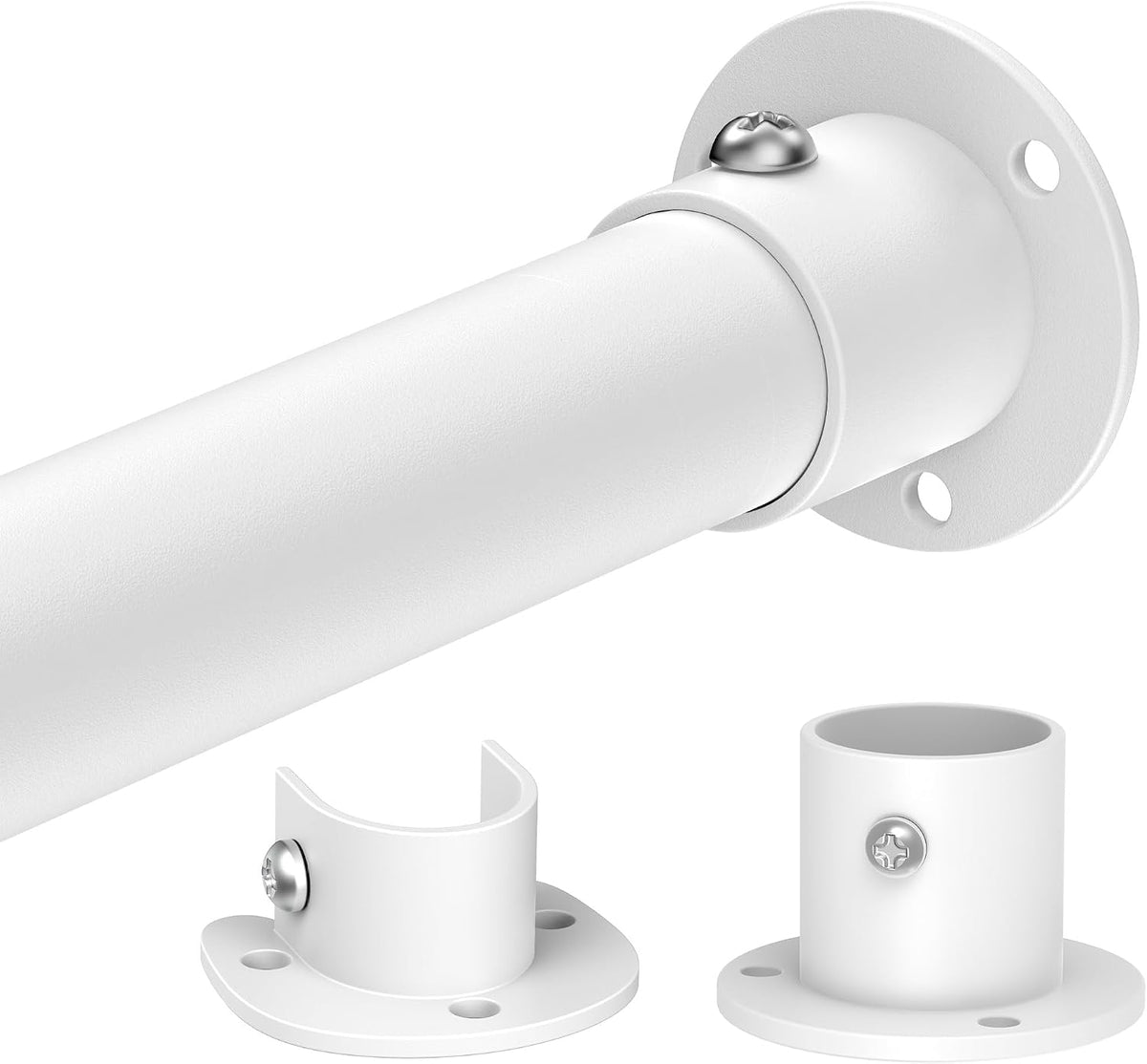 Closet Rod, 1.3" Heavy Duty Adjustable Hanging Rod 17-39 Inch
