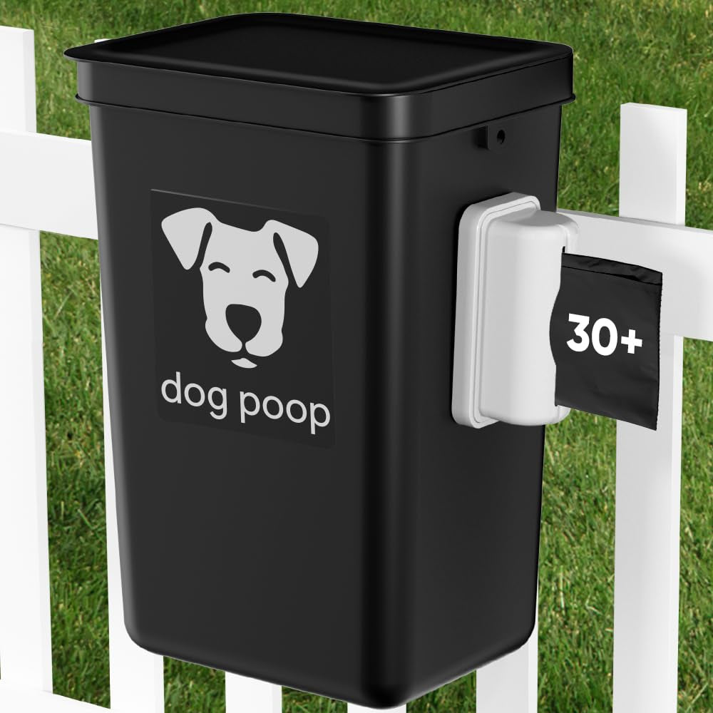 Moryimi Dog Poop Trash Can outside 3.1 Gallon