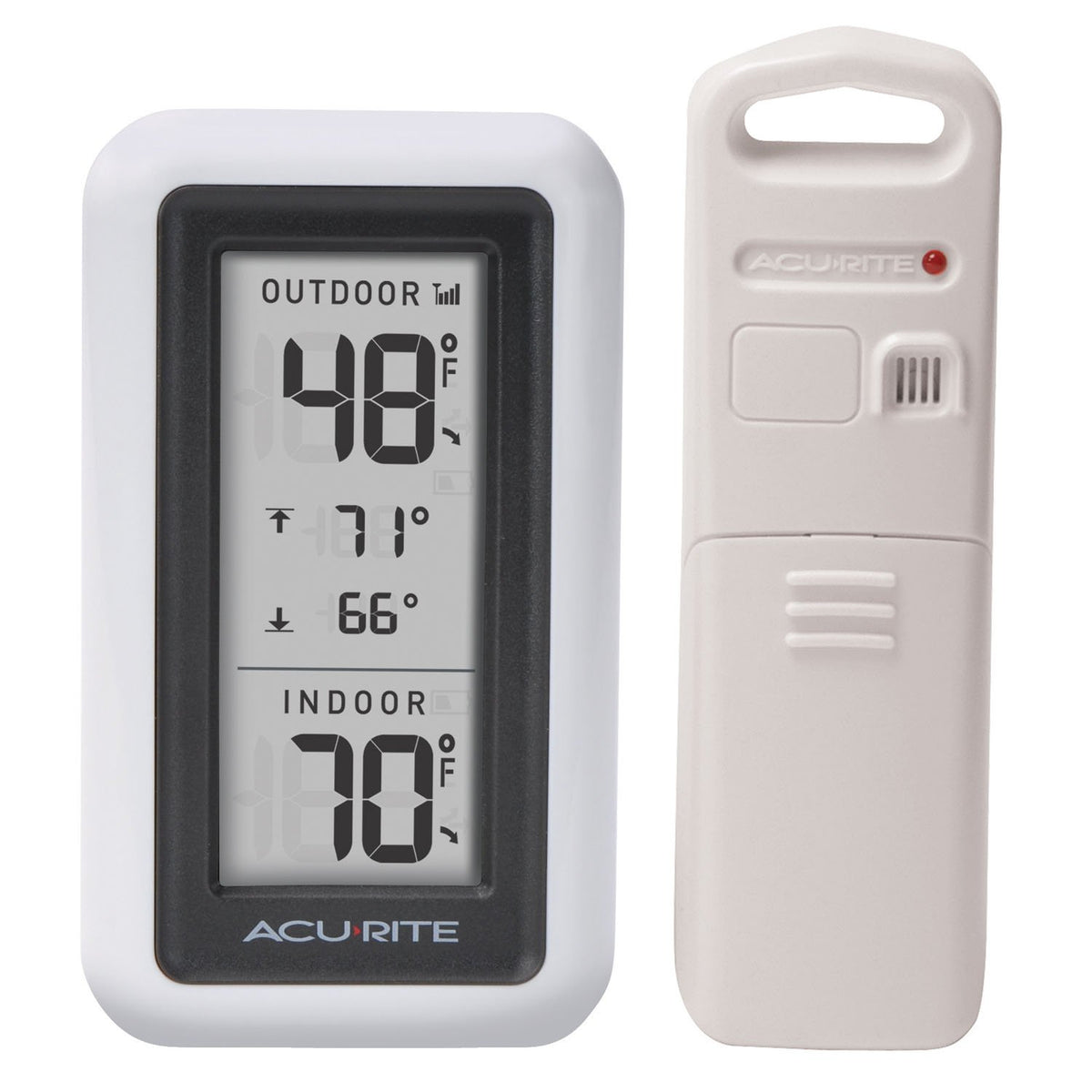 Acurite Digital Thermometer with Indoor, Outdoor Temperature and Daily High and Lows (00424CA), White