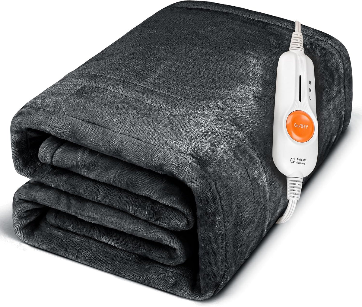 Gintao Heated Blanket Throw, Soft Double Flannel Electric Heating Blanket