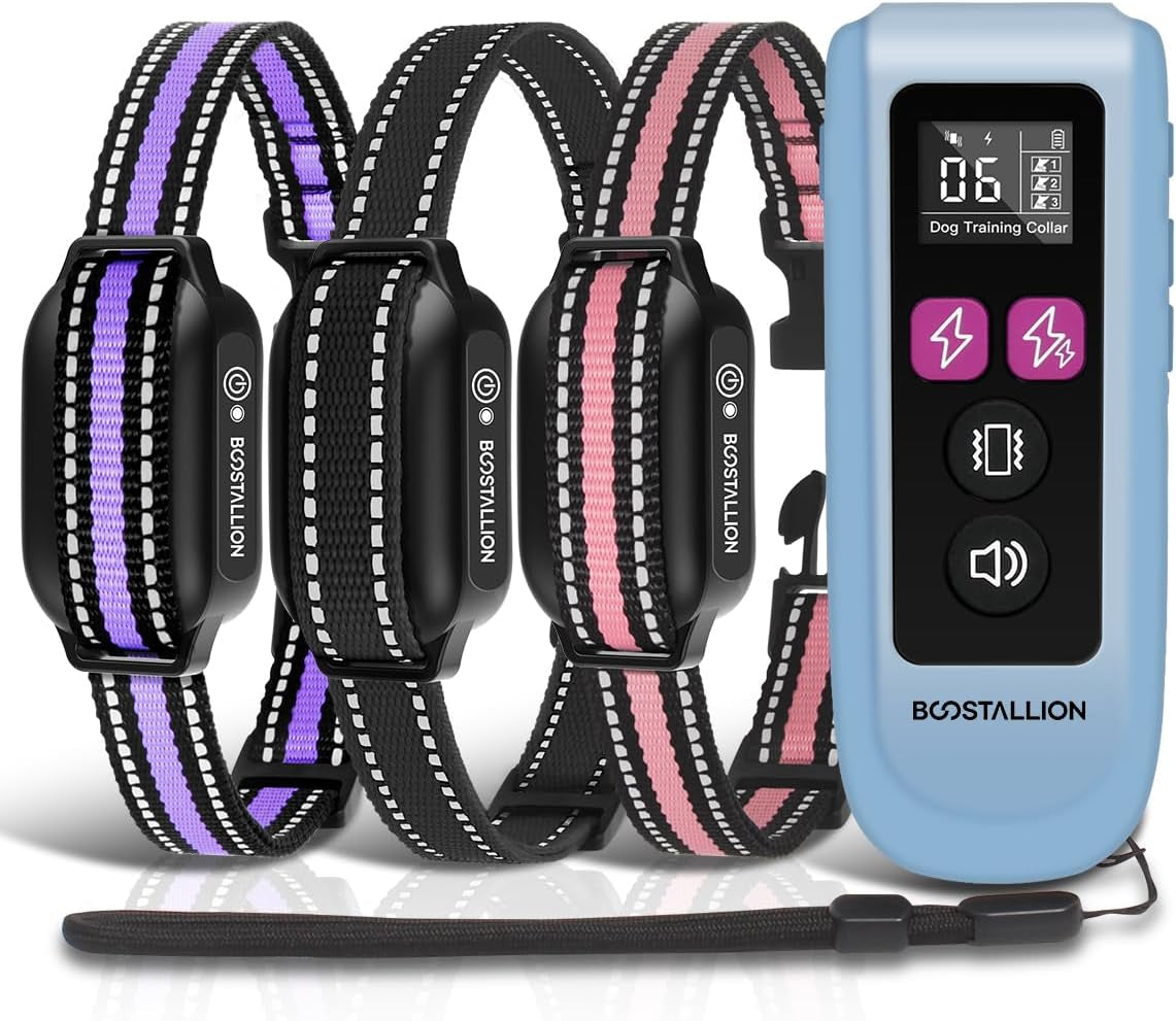 Shock Collar for Dogs 3 Pack, 3300FT E Collar for Dogs 10-120 Lbs