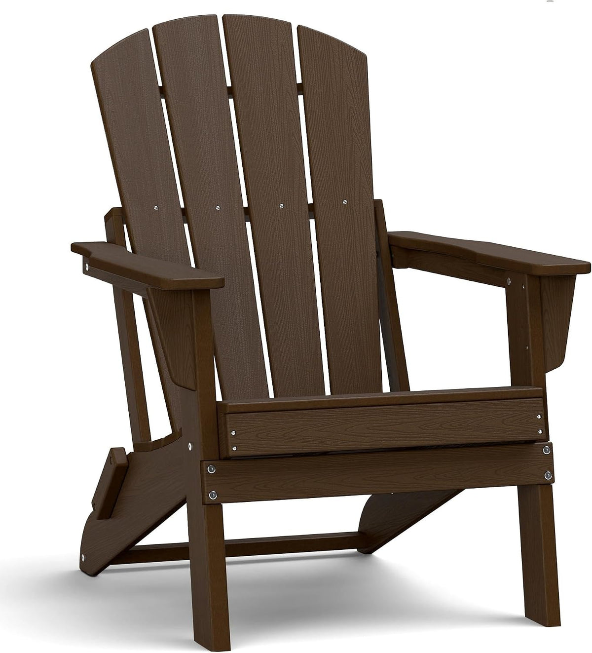 Folding Adirondack Chair, HDPE Outdoor Chair, Coffee
