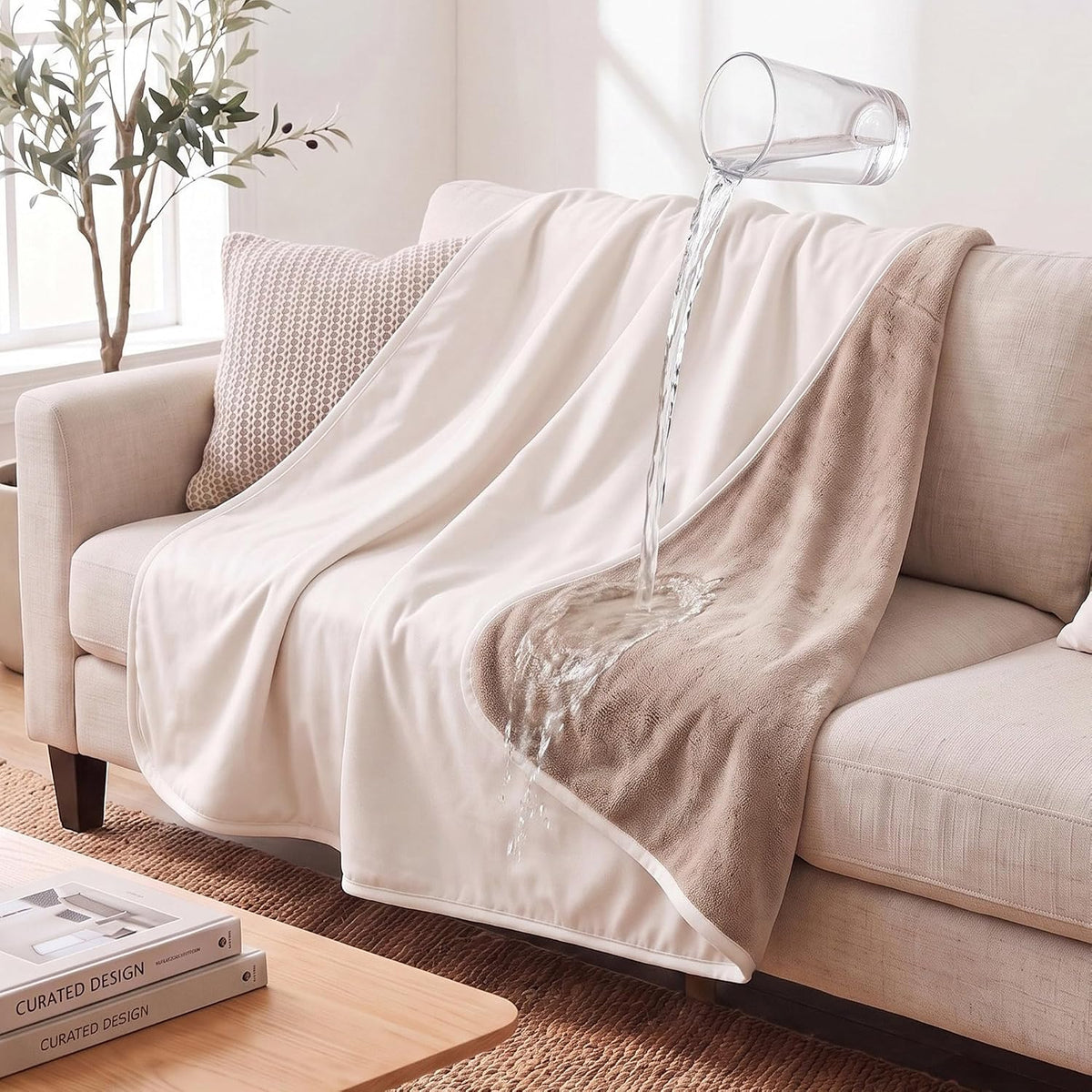 Waterproof Blanket - Reversible Dog Throw as Furniture Protector
