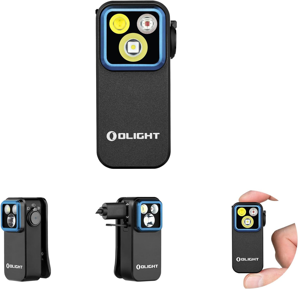 OLIGHT Oclip Pro Rechargeable EDC Clip-On Flashlight, Black