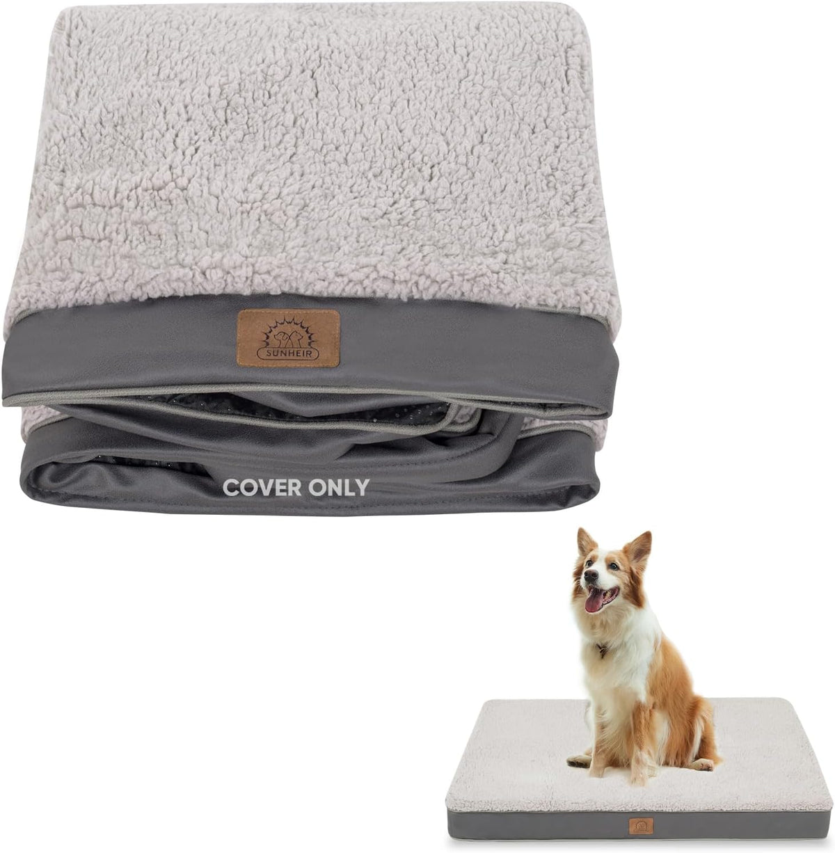 Sunheir Waterproof Dog Bed Covers Replacement Washable, Pet Bed Cover Only