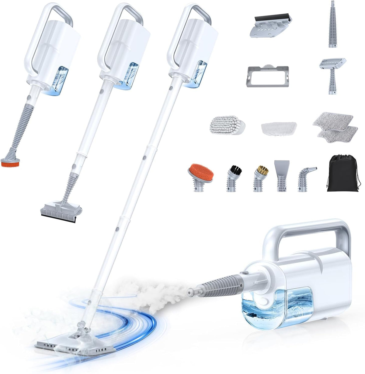 Steam Cleaner, 10-In-1 Detachable Handheld Steam Mop for Multi-Surface