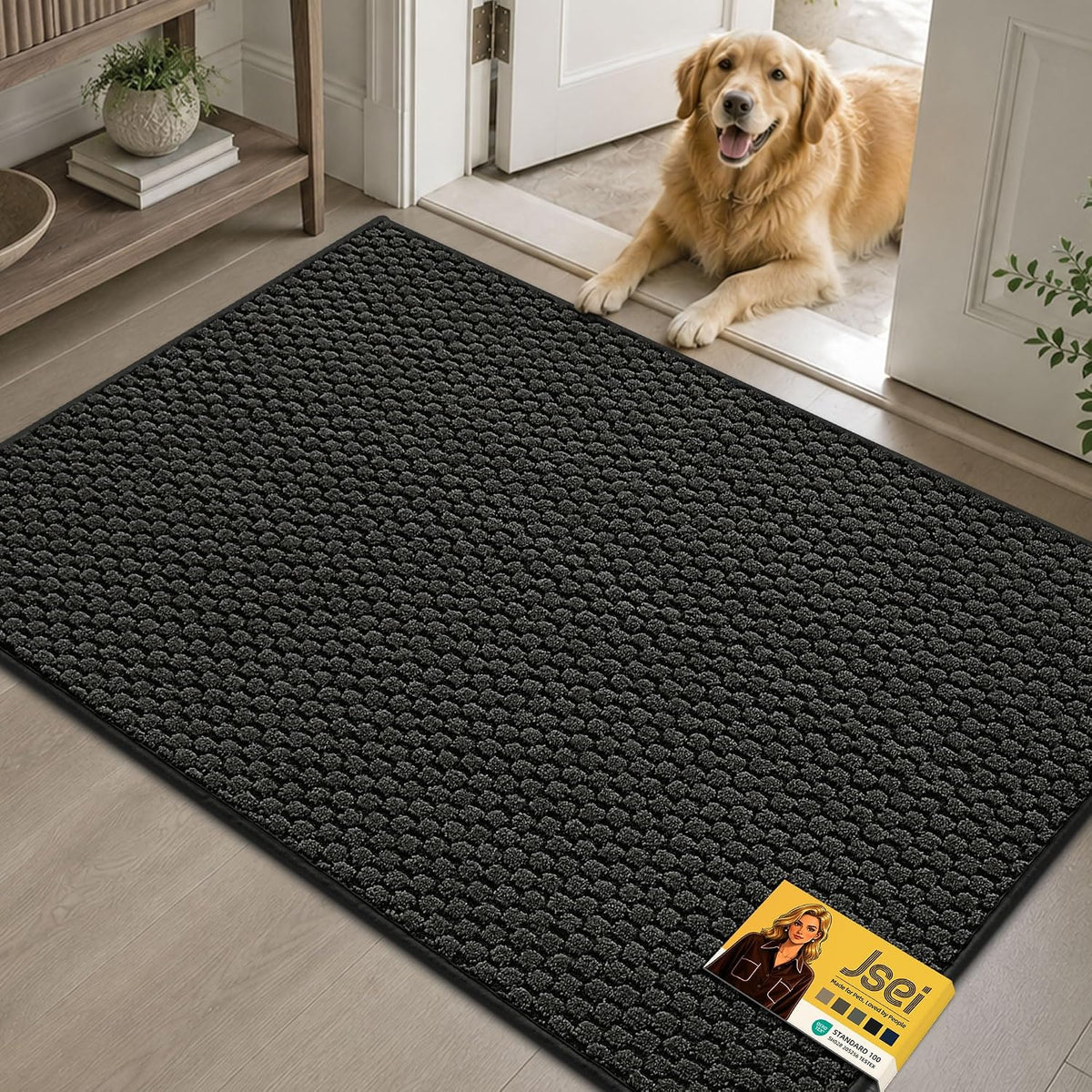 Smiry Dog Door Mat for Muddy Paws 30X20, Absorbs Moisture and Dirt Doormat