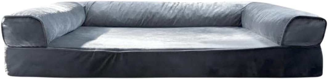 Orthopedic Dog Bed for Medium Large Size Dogs, Memory Foam Pet Couch Sofa with Washable Removable Bolster Cover, 30 X 20