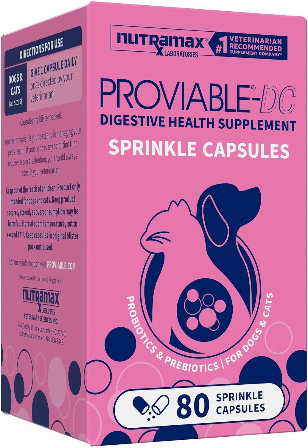 Pro Plan Veterinary Diets Fortiflora Daily Probiotic Powder Supplement for Cats with Digestive Support and Immune System