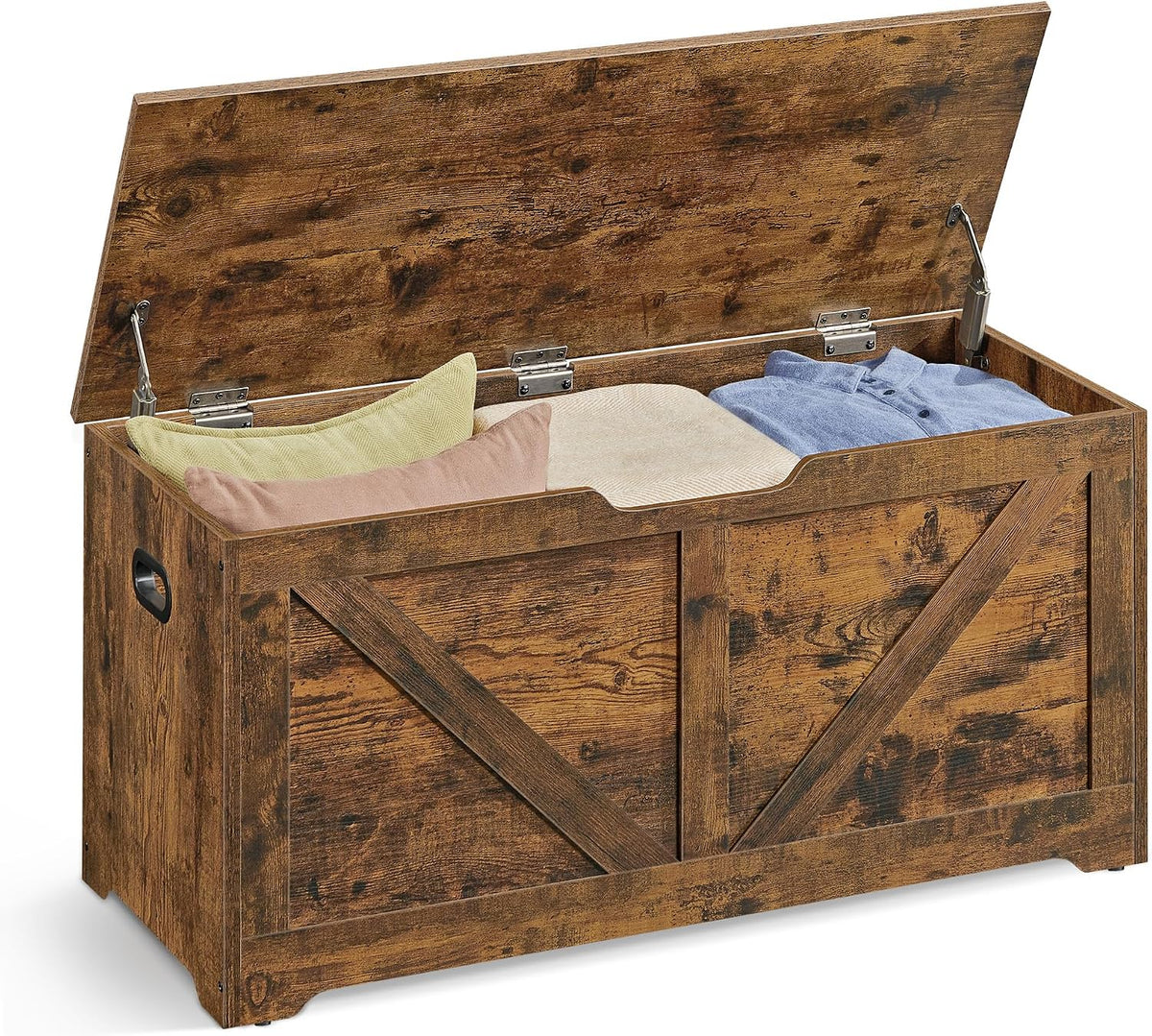 VASAGLE Storage Chest with 2 Safety Hinges, 15.7 X 39.4 X 18.1 Inches