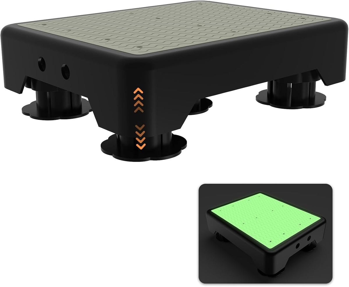Adjustable Step Stool for Adults, Noctilucent Bed Step Stools, 700 LBS Capacity Non-Slip Safety Step Platform Indoor and Outdoor for Seniors and Kids, Wide Step Stools Elderly Assistance at Night