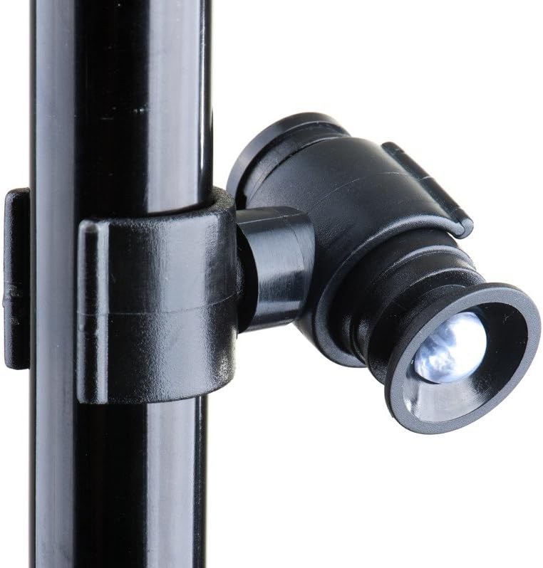 Ergobaum Lightbaum 2G LED Flashlight for Canes, Crutches & Walkers — Universal Clip-On Mount, Adjustable Angle, Helps Prevent Nighttime Falls | Battery Powered, Easy Install on Any Mobility Device