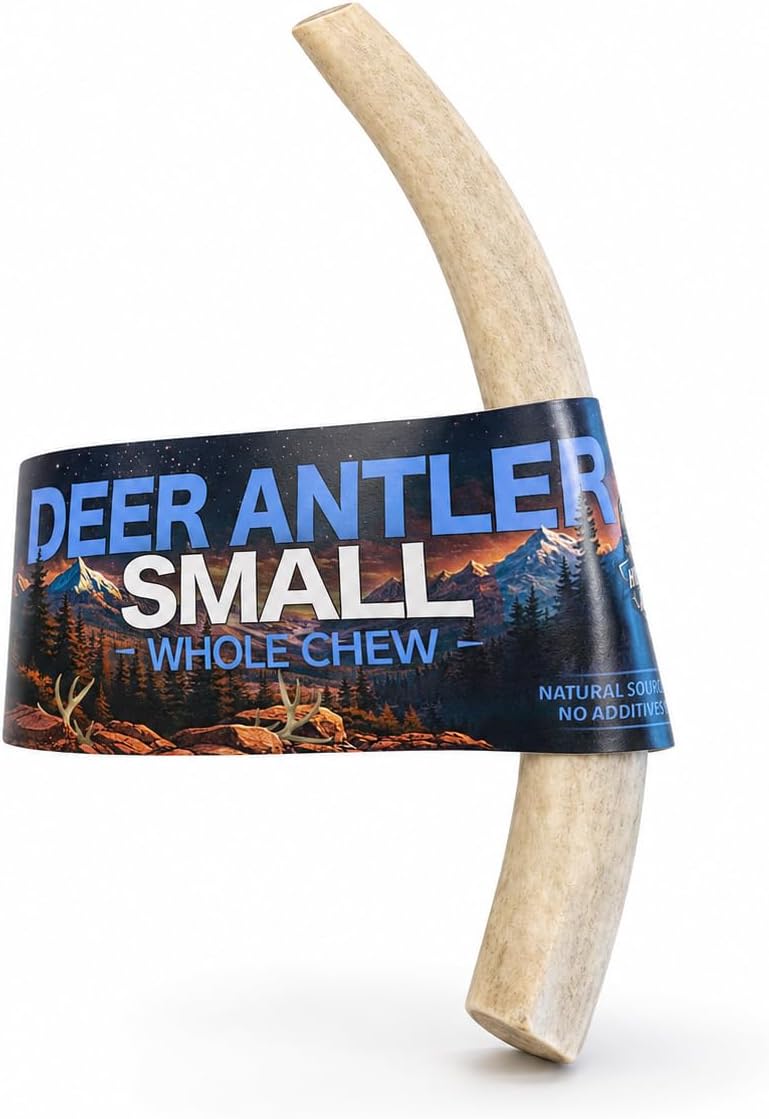 Deer Antlers for Dogs - Small Whole, Long-Lasting Natural Dog Chew